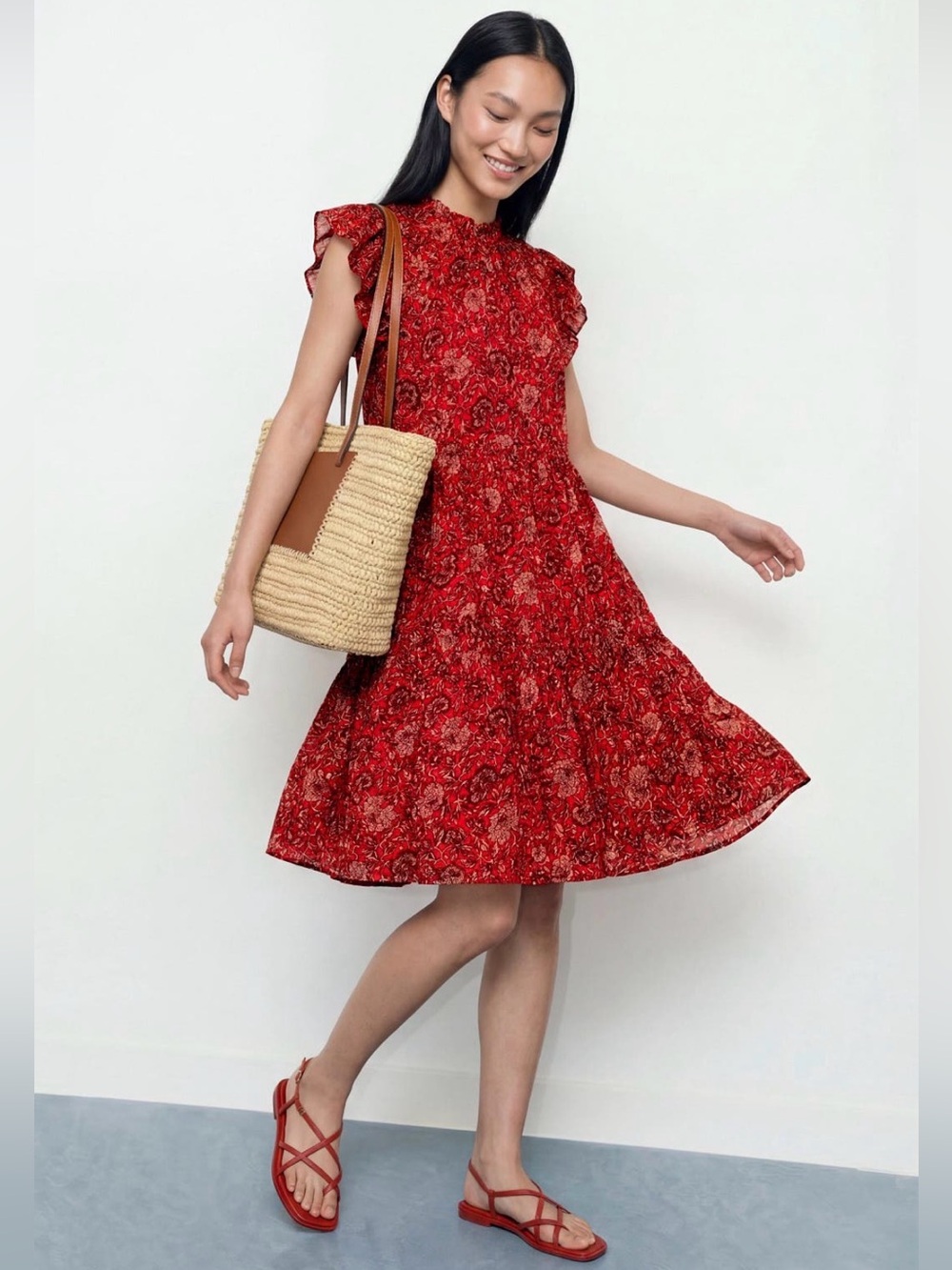 Ulla Johnson Hana Floral Cotton Dress – Size 4